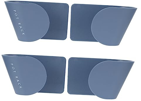 ABOOFAN 4 Pièces Support pour Couvercle de Pot Organiseur de Couvercles de Casseroles Abs Montage Mural Facile Anti-chute Rangement la Cuisine pour Maison