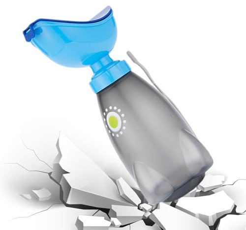 Urinalflasche Für Frauen – Reise-Urinalflasche, Tragbares Notfall-Urinal | Notfall-Urinalflasche Mit Deckel Und Trichter, Weiblicher Uriniertrichter, Universell Für Männer, Frauen Und Kinder, 3,94 X 9