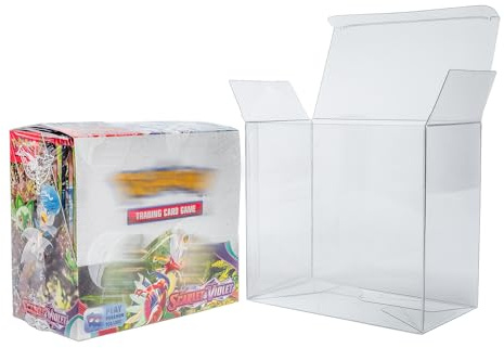 Skydd PET Booster Box 10-pack, plastskydd för lådor med 36 kuvert 13,2 x 12,7 x 7,2 cm, kompatibel med Pokémon booster box - styv, tuff, dammtät