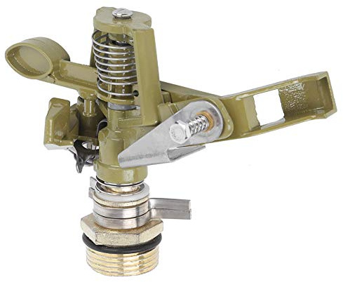 Sprinkler Rotatif à 360 degrés, tête de gicleurs de pelouse en Alliage de Fil Masculin G3 / 4 Pouces avec Vapeur à pelouse en Alliage Zinc avec pulvérisation réglable pour