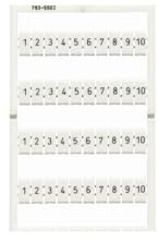 1 Stück Wago Beschriftungssystem für Etagenklemmen, Aufdruck waagerecht, 1-10 (10x)