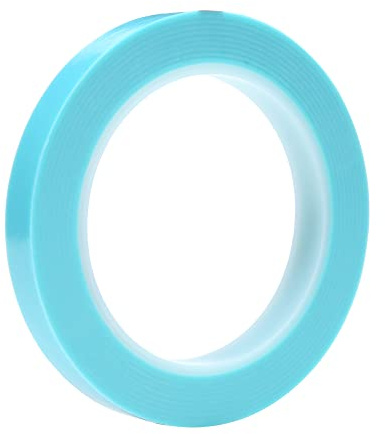 3M Cinta Adhesiva de Alta Temperatura de Línea de Banda, 4737 T, 25,4 mm x 33 m, 0,13 mm, 36 unidades, Azul/Transparente