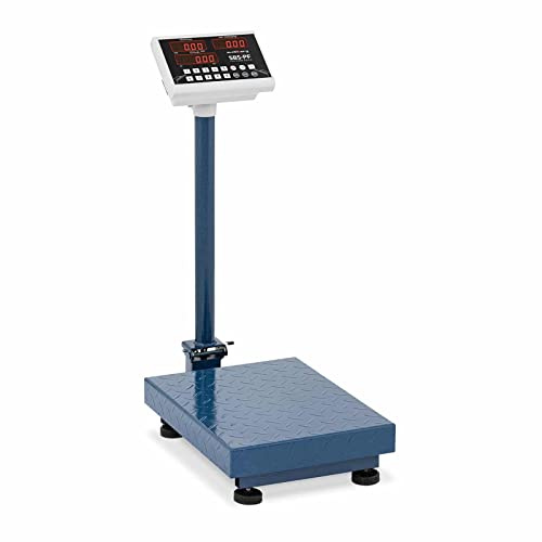 Steinberg Balance Plateforme Professionnelle Pèse-colis SBS-PF-100A8 (100 kg/10g, plate-forme 40x30cm, repliable, pieds réglables en hauteur, batterie et câble d'alimentation, LED)