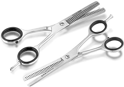 Haarscheren 2er Set Effilierschere Modellierschere Edelstahl Rostfrei