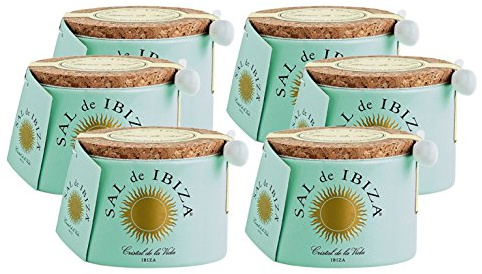 Flor de sal cerámica 150 gr. Sal de Ibiza. 6un.