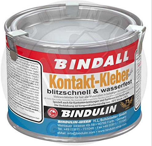 Kontaktkleber hell 350 g Dose inkl.1 Pinsel zum Auftragen von E-Com24