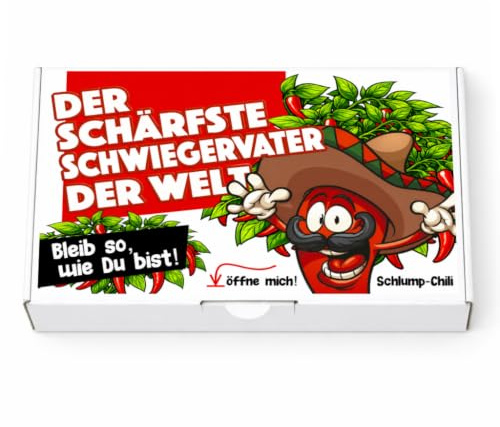 Schlump-Chili⎪Der schärfste Schwiegervater der Welt - ein witziges Geschenk zum Geburtstag für den Bonus-Papa oder als Dankeschön für den Lieblings Schwiegerpapa