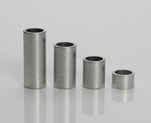 Aluminium Abstandshülsen, Distanzhülsen – ohne Innengewinde, M6 Schrauben beweglich durchsteckbar – 8 x 6 x 1 mm (Außen x Innen x Wandstärke) – 5 Stück, Länge 15 mm
