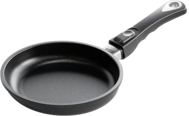 AMT Gastroguss Bratpfanne 20 cm Ø Schwenkpfanne 4 cm hoch, abnehmbarer Stiel, nicht induktionsgeeignet, Lotan® Antihaft-Veredelung, Gusspfanne (Aluguss), AMZN-420-Z20B