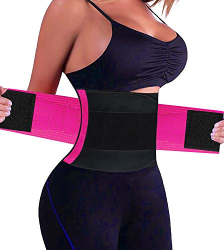 YIANNA Donna Fascia Addominale Dimagrante Corsetto Cintura Regolabile Snellente Sport Waist Trainer Cinghia Rosa,8003 Size L