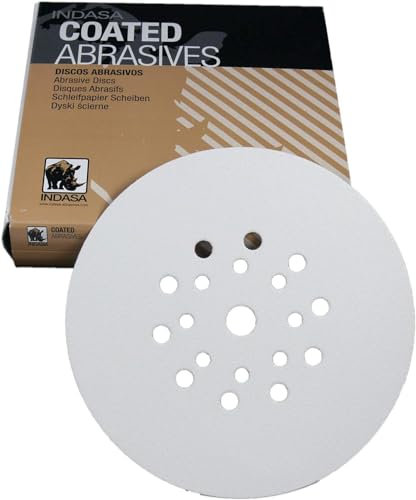 225mm 19 H INDASA WHITELINE Schleifscheiben mit Klett diverse Körnungen zur Auswahl (50 Schleifscheiben in P40)