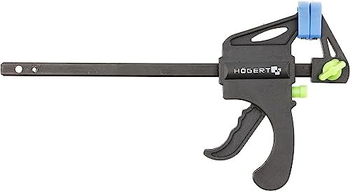 Högert Technik | Morsetto a sgancio rapido potente per il serraggio professionale di pezzi con una sola mano/morsetto con una sola mano 300 x 63 mm – HT3B937