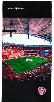 FC Bayern München Strandtuch - Allianz Arena - 90 x 180 cm Badetuch Duschtuch Handtuch FCB