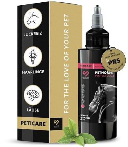 Peticare Anti-Läuse & Haarlinge Spray für Pferde | Spezial-Mittel lindert effektiv Juckreiz & unterstützt Regenerationsprozess | einzigartiges PRS® System für Lange Wirkung – petHorse Protect 2022