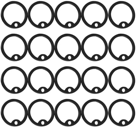 Silikon Hundemarken Schweigekreise, Geräuscharm, 20 Stück, Schwarz | Passend für Hundemarke und Id Tag, Rundes Format, Haustierzubehör aus Silikon