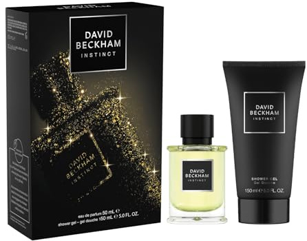 David Beckham, Geschenkbox Instinct, Eau de Parfum 50 ml und Duschgel 150 ml, Duft von Fougére Zitrusat für Ihn