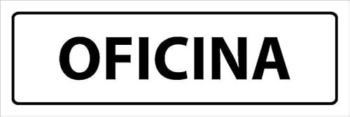 Office, white informational sign SP003-1mm flexible Plastic sign (450mm x 150mm)