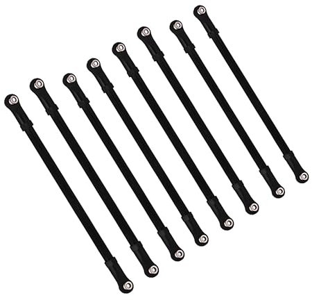 Abaodam 8pc Rc Car Pull Rod Kit by Aluminum Alloy Parts Accessories for Model Car Wheelbase Compatible