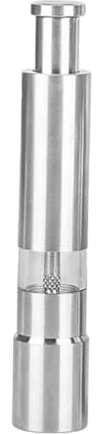 Cabilock Manual Stainless Steel Pepper and Salt Grinder Household Spice Mill Thumb -Hand Operation Refillable Kitchen Gadget for Cooking
