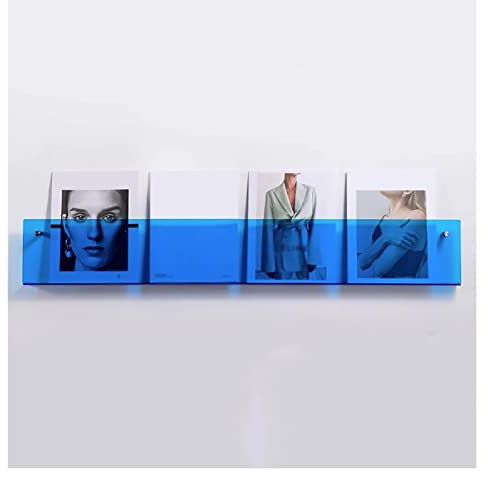 ZMQU An der Wand montierter Dokumentenhalter, Zuhause, Wohnzimmer, Büro, modernes Literaturbroschüren-Ausstellungsregal, (Farbe: Blau, Größe: B 40 cm/15,7 Zoll) (Farbe: Blau, Größe: