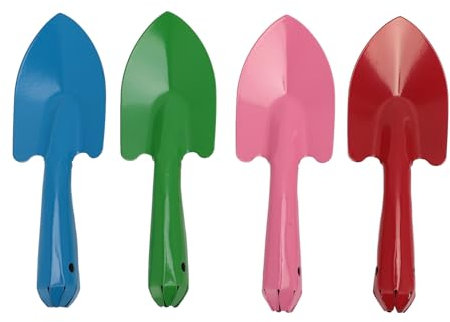 Paquet de 4 Mini pelles à Main en métal colorées Pelle à Main pour Le Jardinage