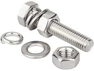 Tornillos de cabeza hexagonal, pernos M20 x 30-200 mm, acero inoxidable, tuercas, arandelas planas y de seguridad, totalmente roscados por perno, pernos hexagonales, 1 juego(M20*150)