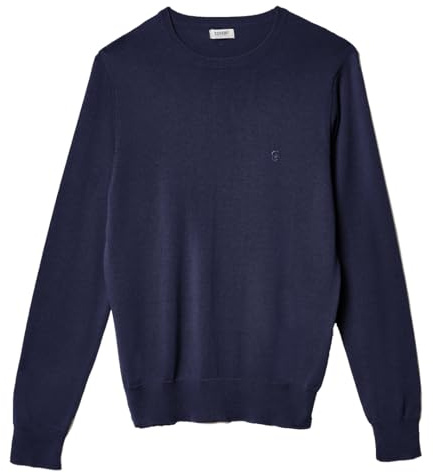 Coveri Maglione Maglioncino Uomo Taglie Forti Leggero Cotone Tinta Unita 3XL 4XL 5XL 6X (IT, Testo, 5XL, Regular, Regular, Blu)
