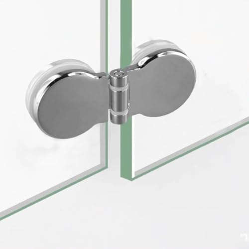 Bisagra de puerta de cristal de aleación de zinc moderna para mampara de ducha, soporte de pared para espejo de baño, 5-12 mm de grosor (bisagra de un solo lado)