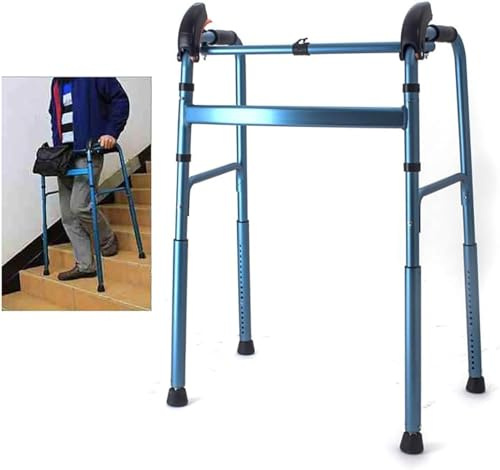 Klappbarer Gehwagen, Treppensteigen Standard-Gehwagen, klappbarer, leichter Gehwagen aus Aluminium, Gehhilfe für Senioren