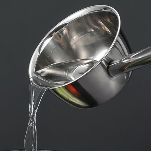 Louche à long manche en acier inoxydable pour la cuisine, idéale pour ramasser les soupes, les casseroles et les punch (14 cm)