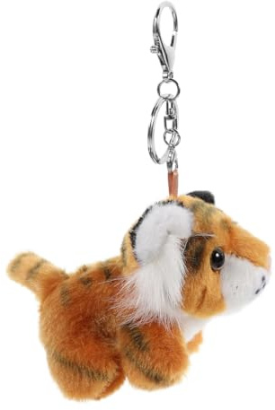 SHERCHPRY Tiger Keychain Plush Tiger Keyring Soft Cute Animal Keychain Stuffed Animal Key Ring Pendant Bag Charm for Backpacks Purses Decoration