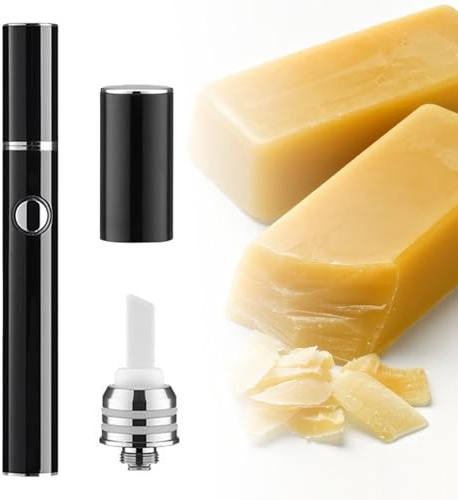 Couteau chauffant en céramique 510 - Outil de cuisson électrique - Accessoire de cire rechargeable - Accessoire de cire pour extraction et dosage de la cire - Noir