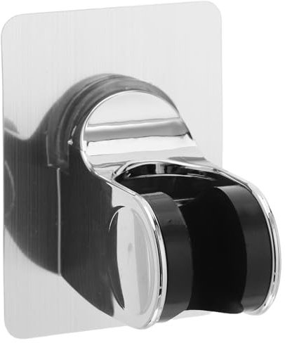 OATIPHO Support de Douchette sans Perçage Adhésif Base Murale en Plastique 1 Pièce Fixation pour Pommeau Main Réglable Multi-Angles Installation Facile sans Percer Compatible