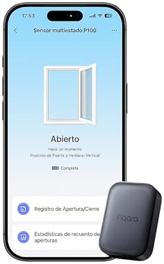 Aqara P100 Multisensor Grau, Tür-/Fenster-Vibrationssensor, Thread& Zigbee | Öffnen/Schließen & Objekterkennung, 10 Stufen, Thread/Zigbee, kompatibel mit Apple Home, Home Assistant, Alexa & Google Home