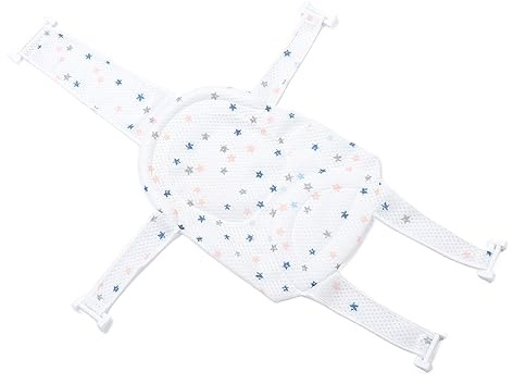 CFTGIW Supporto per Seggiolino per Bagnetto per Bambini Antiscivolo Rete Rimovibile Universale per Vasca da Bagno Sling per Doccia Rete Bianca Che Impedisce la stabilità o Il Bagno del Telaio Il