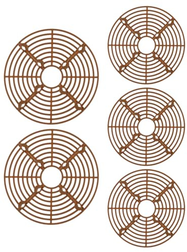 Cubierta para macetas, 5 piezas de rejilla protectora para macetas cortables, protector con capacidad ajustable para jardinería interior, control de musgo, excavación de , prevención de