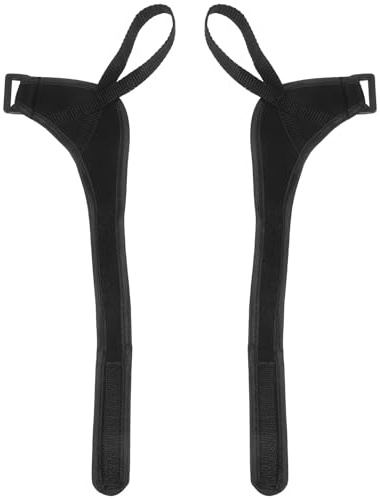 GOOHOCHY Paire de Dragonnes pour Bâtons de Ski et Bâtons de Randonnée en Polyester Noir, Offrant Double Protection et Support Supplémentaire pour Activités Sportives en Plein Air