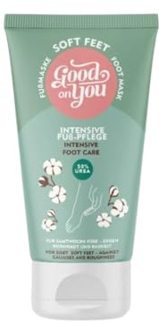 Good on You - Intensive Fußmaske mit 50% Urea – Gegen Hornhaut & trockene Füße – Mit Sheabutter, Baumwollmilch & Allantoin – Overnight-Pflege, nicht abwaschen – Vegan, 80 ml