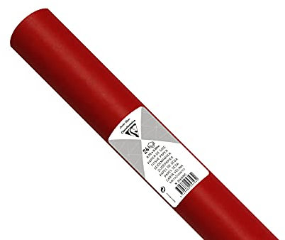 Clairefontaine 394006C Seidenpapier (Packung mit 24 Bögen, 50 x 75cm, 18 g/qm, ideal für Deko und Bastelprojekte) 1 Pack, rot