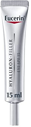 Eucerin Hyaluron-Filler Eye Cream SPF 15 15ml, Advanced Anti-Wrinkle Eye Cream to Target Fine Lines and Deep Wrinkles, Nourishing Moisturiser with Hyaluronic Acid for The Delicate Eye Area