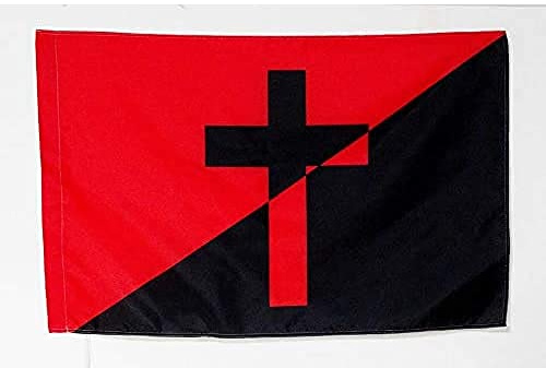 AZ FLAG Flagge Christlicher Anarchismus 90x60 cm Polyester 100D Hohlsaum | Für innen und außen dekorative Flagge doppelte Nähte und verstärkte Kanten mit Masttunnel 100D Polyester