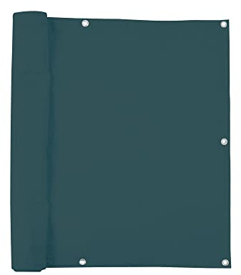 jarolift Copertura per Balcone Impermeabile, Telo di Rivestimento e Protezione per Balcone, 600 x 90 cm, (24 Occhielli), Verde Scuro