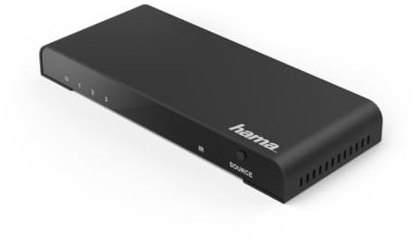 Hama - Switch HDMI™ 3 porte con telecomando, connettori dorati, Full HD, nero
