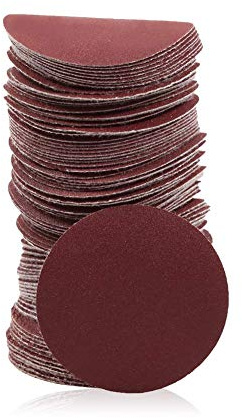 SPEEDWOX 100PCS 2 320 Grit Sanding Discs, Hook and Loop No Hole Sandpaper | 2 Inch Sander Disc No Hole Design, for Drill Grinder Rotary Tools, Wood Metal Paint Sanding