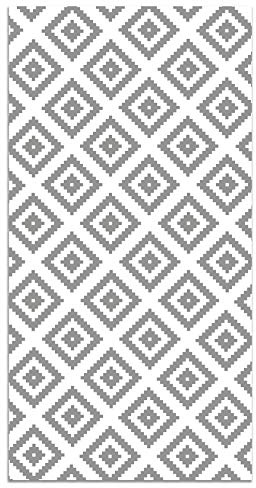 Panorama Vinylteppich - Modell Grau Quadrate 80x250 cm - Verschiedene Größen - Deko Küche, Läufer und Outdoor