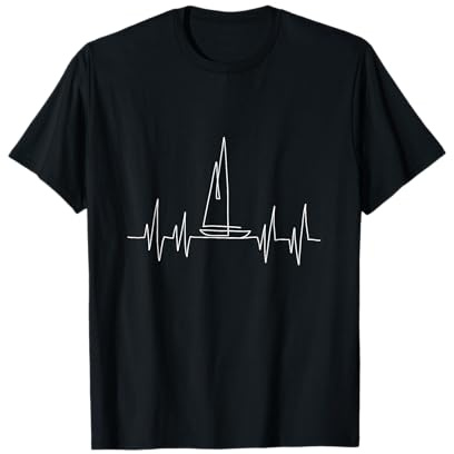 SEGELBOOT Herzschlag | Segeln am Meer | Boot Herz | Kapitän T-Shirt