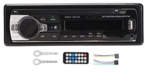 ASHATA Dual USB Car Stereo Receiver,Car Radio AI Voice Control LED Display,Handsfree Calling Dual Connection USB2.0 CD Car Digital Media Audio Player for Listening to Music