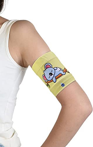 Dia-band för barn, glukossensor, skydd, armband, Freestyle Libre, Medtronic, Dexcom eller Omnipod, bekväm återanvändbar diabeticape (Junior.XS (17–19 cm)