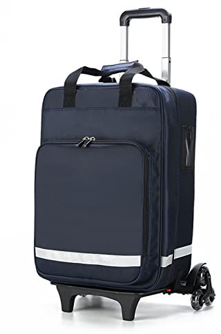 SUYUDD Erste-Hilfe-Tasche, Erste-Hilfe-Tasche Leer Auf Rädern, Krankenschwester-Rolltasche Mit Abnehmbaren Trennwänden, Für Hausbesuche, Hospiz, Für Ärzte, Krankenpflegestudenten