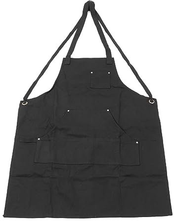 Arbeitsschürze Mit Großen Taschen, Tischlerschürze, Segeltuchschürze, Küchenchefschürze, Arbeitsschürze, Multifunktionale, Verstellbare Arbeitsschürze aus Segeltuch Mit Taschen Für Tischler, Elektrike